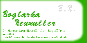 boglarka neumuller business card